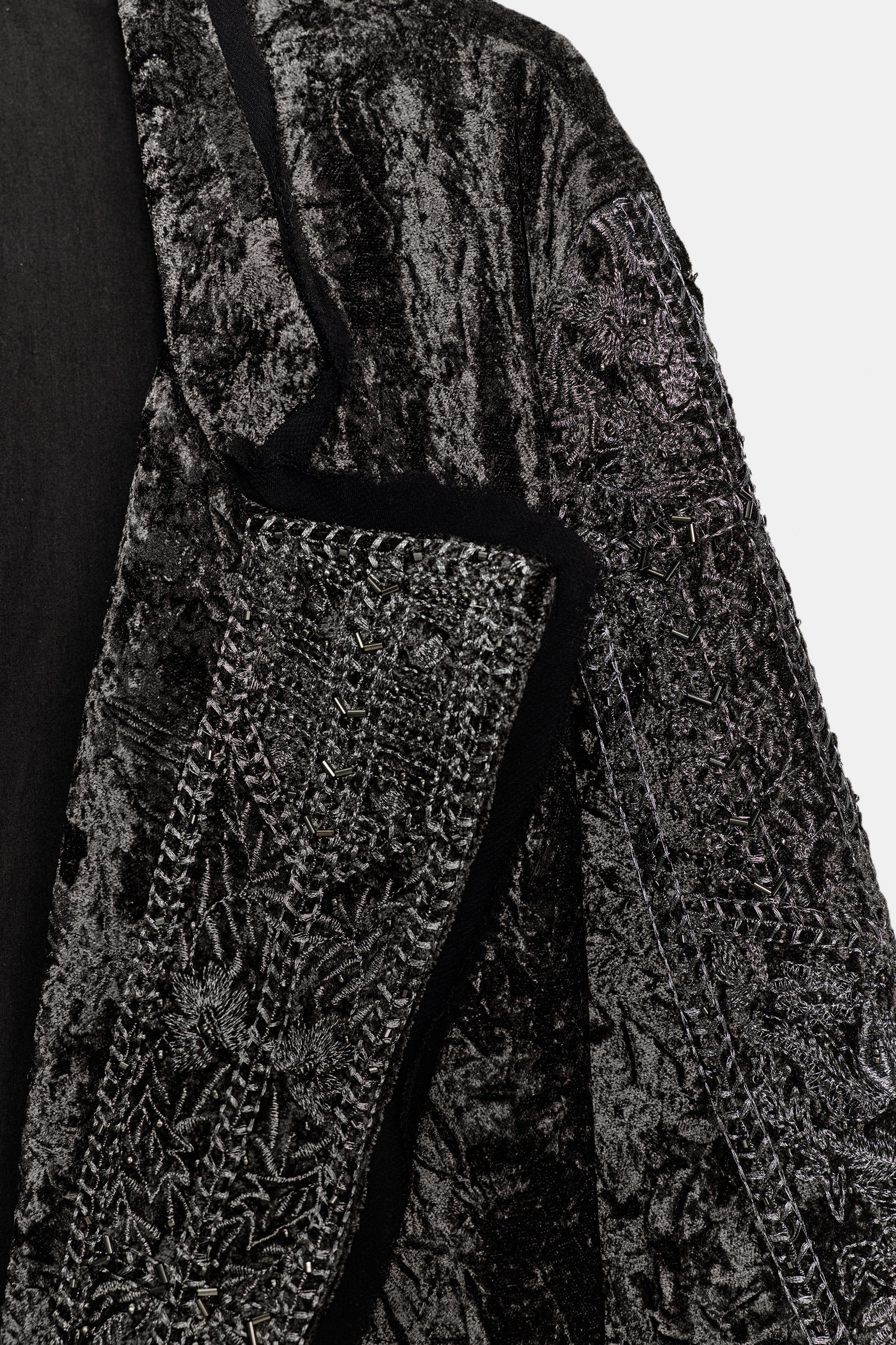 EMBROIDERED VELVET KIMONO ZW COLLECTION LIMITED EDITION